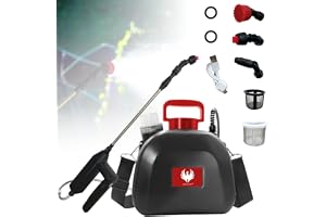PHOENIX Elektrisk spruta Easy Sprayer 5 L - uppladdningsbar batteridriven trädgårdspuff med 3 timmars batteritid, spruta med