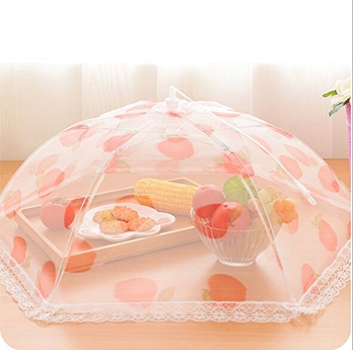 wjkuku Creative Home Innendekoration Lace Print Utility Gaze Faltbarer Regenschirm Abdeckhaube Mehrzweck Küche Supplies - 6