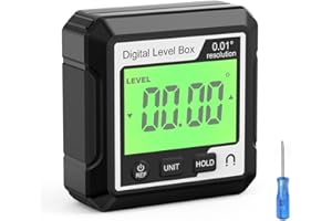 ZiStarlilife Digital Angle Finder, Electronic Protractor Inclinometer, Digital Level Box Angle Finder with LCD, for Automobile Woodworking Building Masonry(B)