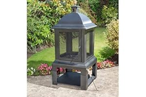 OTZ Extra Large Chiminea Outdoor Fire pit Log burner Heater 137 x64 x64cm