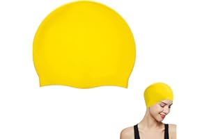 MTSKAEO Badekappe,Weniger Verrutschen Silikon Badekappe,Wasserdicht Schwimmkappe für Damen und Herren