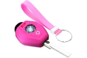 TBU car Funda Carcasa Llave Compatible con BMW - Funda de Silicona - Cover de Llave Coche - Rosa