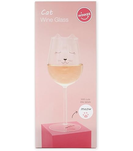 EXODA Weinglas Mit Katzen Gravur - 350ml Spülmaschinenfest Für Katzenliebhaber