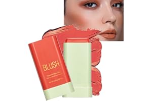 Greyghost Cream Blush Maquillaje para mejillas, colorete en crema en barra, colorete en crema ligero y de larga duración, se aplica bien en pieles maduras(#03 Naranja Coral)