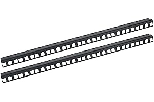 ‎HMF HMF 66810-02 Rackschiene für Serverschrank | 2 Stück | 10 Zoll | 10 HE | Schwarz