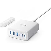 Anker Cargador USB-C, Estación de Carga de 6 Puertos con Salida de 112 W, para iPhone 16/16 Plus/16 Pro/16 Pro Max/15/14/13 S