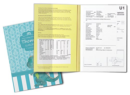 U-Heft Hülle SET Blue Nature Untersuchungsheft Hülle & Impfpasshülle personalisierbar mit Namen und Geburtsdatum - 3