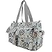 Damai Floral Designer Diaper Tote Bags (Gray Dandelion)