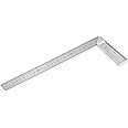 sourcing map Right Angle Ruler 300mm L Shape Woodworking Square Dual Side Scale Layout Measuring Tool for Woodworking, Engineer