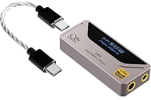 SHANLING UA4 Headphone Amplifier,Portable USB DAC AMP,Support MQA 16X,768kHz DSD512,High Driving Power for Android/iOS/Mac/Windows,dongle Volume Control,3.5/4.4mm up to 237mW@32Ω Output (Titanium)