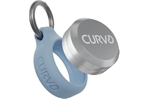 CURVD Premium Carrying Case - Durable Travel Keychain Container, Waterproof Holder for Earplugs, Pills, Coins Compatible with Loop, Eargasm & Vibes, Mini Purse Pill Box Container (Light Blue)
