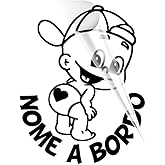 Adesivo Auto 'Baby On Board' In Vinile - Nero, 16x18cm, Per Segnalare Presenza Bambini - Foto 3