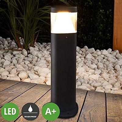 Lampenwelt LED Borne Eclairage Exterieur 'Milou' (Moderne) en Noir en Aluminium (1 lampe,à A+) de Lampenwelt | Borne Lumineuse Exterieur, Luminaire Exterieur, Lampe Jardin, Eclairage Led Exterieur