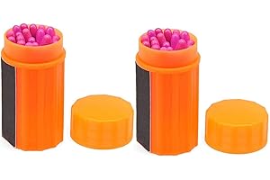 ODAVOM Fiammiferi Impermeabili - Fiammiferi da Campeggio - Kit Partite All'aperto - Antivento Impermeabile Sopravvivenza Portatile Partite - Fiammiferi Lunghi per Campeggio Escursionismo (1 Scatola/20 Pezzi)