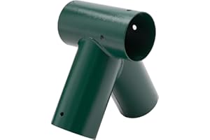 TRIBECCO Conector balancín 90°, pieza de conexión de 100 mm de diámetro de chapa de acero pulverizada para columpio de jardín, forma triangular estable en forma de A con orificios de montaje de 10 mm de