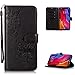 Produktbild FNBK Xiaomi Mi 6X Hülle Leder Schwarz Löwenzahn Blumen Handyhülle Holster Leder Flip Wallet Cover Tasche Stand Case Card Slot Magnetverschluß Kratzfestes Schutzhülle