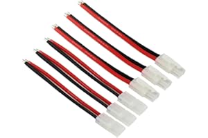 Boladge 3 Paires Adaptateur de Connecteur Femelle et Mâle Fiche Tamiya Prise avec Câble en Silicone 20CM 14AWG pour Batterie RC Lipo