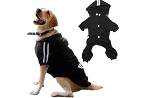 IZEFIA Hunde Hoodies 4 Beine Overall Hundekleidung Pullover Warmes Sweatshirt Baumwolljacke Trainingsanzug für Kleinen Hund Mittlerer Hund Großer Hund Katze