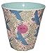 Produktbild Melamin Medium-Tasse zweifarbig mit Schwalben Print mint von Rice DK