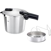 Fissler Vitaquick Premium D&uuml;d&uuml;kl&uuml; Tencere Buhar Aparatı G&uuml;m&uuml;ş 6 Litre