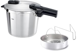 Fissler Vitaquick Högkvalitativ Tryckkokare, 6 Liter, 22 Cm I Diameter, Med Insats, Ångkokare I Rostfritt Stål, 2 Tillagnings