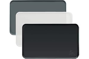 KaraLuna Basic podkładka pod miskę z silikonu (48 x 30 cm, czarna) I antypoślizgowa podkładka pod miskę dla psów lub kota, podkładka pod karmę dla psa, kota, miska, miski, do kawy