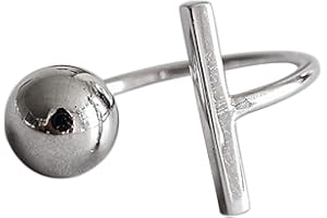 Lotus Fun S925 Sterling Silber Ring Geometrische Quadratische Runde Perlen Öffnungen Ringe Natürlicher Kreativ Beliebt Handgemachter Einzigartiger Schmuck für Frauen und Mädchen