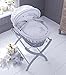 Izziwotnot Humphrey's Corner Sketchbook Baby Girl Wicker Moses Basket (Soft Grey)