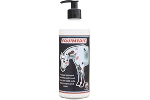 FLY FREE EQUINE FLY REPELLENT Equimedic Horse Skin Care Lotion 500ml - All-Natural Cream for Mud Fever, Rain Scald, Cuts, Insect Bites, Rashes, Hives, & more! Protective, Soothing, & Fast-Acting