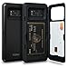 Price comparison product image TORU CX PRO Galaxy S8 Wallet Case with Hidden ID Slot Credit Card Holder Hard Cover, Mirror & USB Adapter for Samsung Galaxy S8 - Matte Black