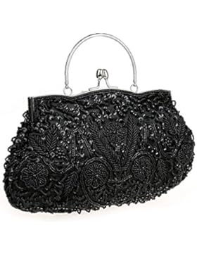 HONGCI Elegant Retro Perlen Damen & Ladies Clutch Bag, Abendtasche \ Clutch Evening Bag \ Bridal Bag \ Wedding...