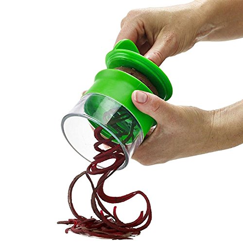 3 Blade 3 Fach Edelstahl Slicer Twister Spiralschneider Gemüsestreifen Gemüsespaghetti NEU - 2