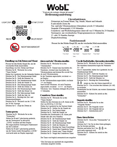 WobL - NEGRO 8 Alarm Reloj Recordatorio Vibratorio - PuertasAcorazadas.net