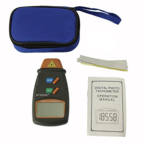 KKmoon Digital Laser Foto Drehzahlmesser Berührungsloser RPM Tach - 7