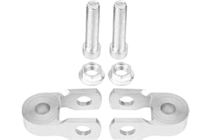TBEST rehausse amortisseur,Absorption de moto Riser, 2pcs Universel moto Amortisseur arrière Riser Hauteur Extension 3cm Dispositif de rehaussement pour châssis argent(Pas de vis)