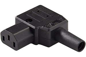 ‎PREMIUMCORD PremiumCord Gniazdo Sieciowe 230V Kątowe 90°, 10A, IEC C13, Kolor Czarny