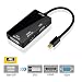 Produktbild Mini DP [DP 1.2 Version] to HDMI DVI VGA 4K, Geotech 3-in-1 Mini DisplayPort (Thunderbolt) Male Convert to HDMI/DVI/VGA Female Cable Convertor Full HD HDTV Adapter | Support Max Resolution 4K| Extender Projector, Tablet, Monitor | PC and Apple / iMac, Mac, MacBook Pro, MacBook Air, Suface Pro | miniDP to HDMIDViVGA - White