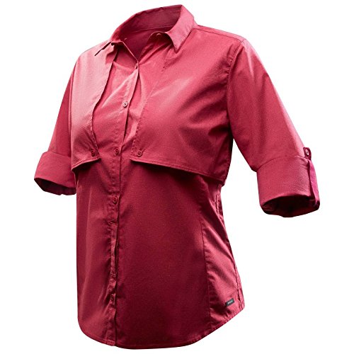 Quechua Travel 500 Womens Convertible Long - Sleeved Shirt - Maroon RS.999.00