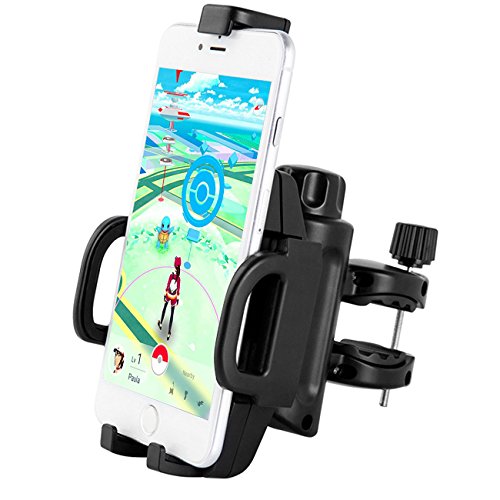 Chycet Soporte Móvil Universal Para Moto y Bicicleta, Con los dos Brazo Ajustable para smartphone menos 6 Pulgadas.