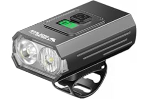 Smiling Shark Luci Biciclette, LED Luce per Bicicletta Set Sicurezza Anteriori & Rosso Posteriori IPX6 Impermeabile USB Ricaricabili Sicurezza Faro Bici Accessori per Equitazione Notturna MTB Corsa