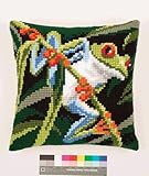Vervaco - Cojín de punto de cruz, diseño de rana con ojos rojos