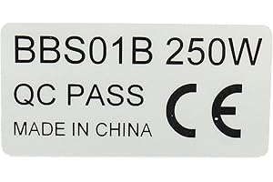 ‎BIKEBATTERY YOUR LITHIUM ION EXPERT 2 Stück Motor Legal Sticker Aufkleber Typenschild 250W 36V 48V 52V CE für Bafang BBS01 BBS01B BBSHD