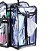 MUA LIMITED Makeup Artist Storage Bag, Clear Cosmetic Bag with Side Pockets and Shoulder Strap, Ergonomic Handle, ON THE GO Series
