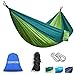 Produktbild GEEKHOM Camping Hängematte für 2 Personen, Tagbare Hängematte aus Fallschirmseide mit Baumbefestigung, Aluminium Karabinerhaken für Drinnen, Draußen, Garten, Reisen, Backpacking, Wandern, Strand(Grün)