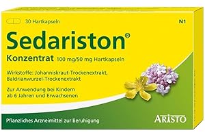 Sedariston® Konzentrat bei Unruhe, Stress, Anspannung, Schlafstörungen, pflanzliches Arzneimittel aus Johanniskraut + Baldrian, 30 Stk