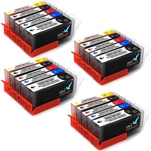 20 Cartridges 550XL CLI 551XL PGI Printers for CANON Pixma IP7250 IP8750 IX6850 MG5450 MG5550 MG6350 MG6450 MG7150 MX725 MX925 IX6850 MIT Compatible Canon PGI-550 Chip, CLI-551