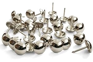 LET'S DECORATE Lot de 500 punaises décoratives en nickel pour meubles en bois 11 mm x 17 mm (nickel)