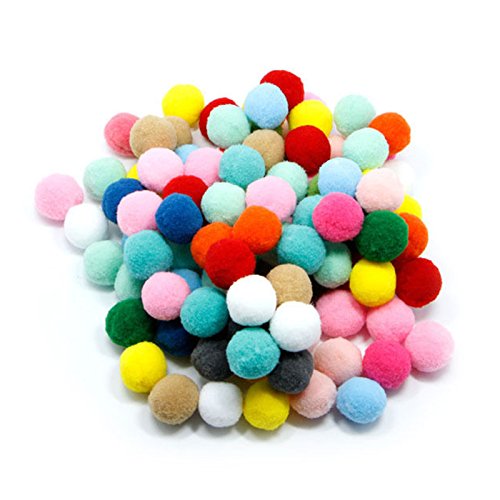 100pcs Pompones de Bola Pom Poms del Craft (2cm)