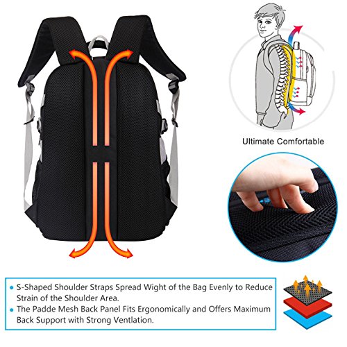 mulpac Schule Teens Rucksack College Studenten Rucksäcke Laptop Taschen orange schwarz / orange - 4