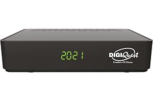 DIGIQUEST Decoder Digitale Terrestre DVB-T2 G9 | Mediaplayer, Doppio telecomando di cui uno con tasti grandi | Ideale per barche e camper | Colore: Nero